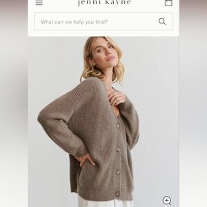 Jenni Kayne Cashmere Cocoon Cardigan in Russet- NEW WITH TAGS